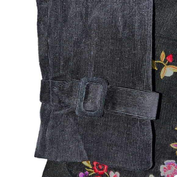 Stunning RARE Vintage 90s  Embroidered Black Betsey Johnson Coat - Picture 3 of 7